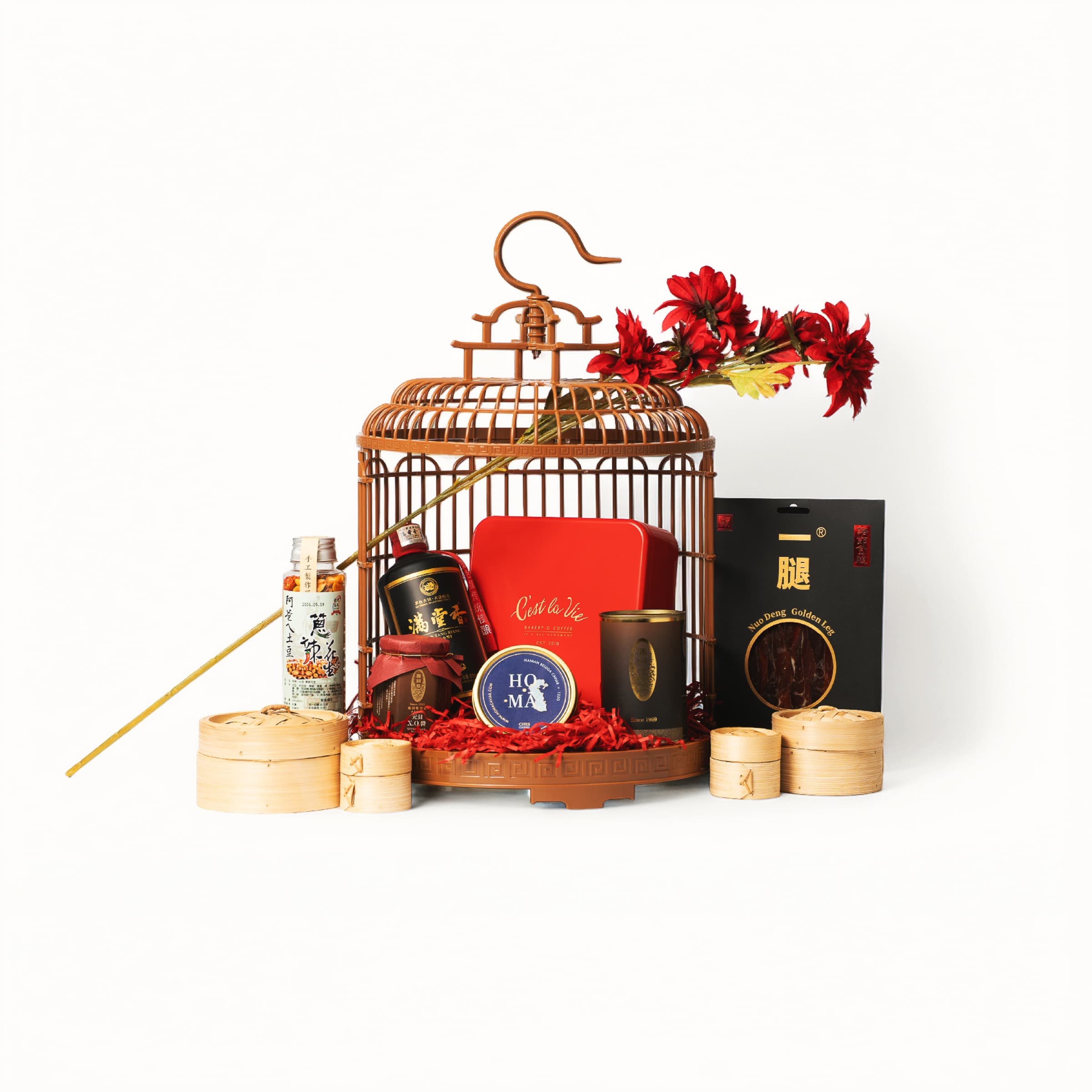 HOMĀ Chinese New Year 2026 gift set in traditional birdcage